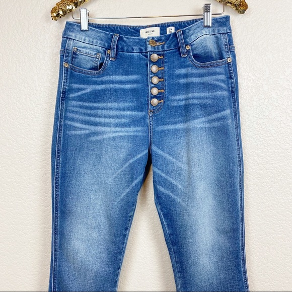 Miss Me • Button Front Basic Crop Boot Jeans - Picture 3 of 15